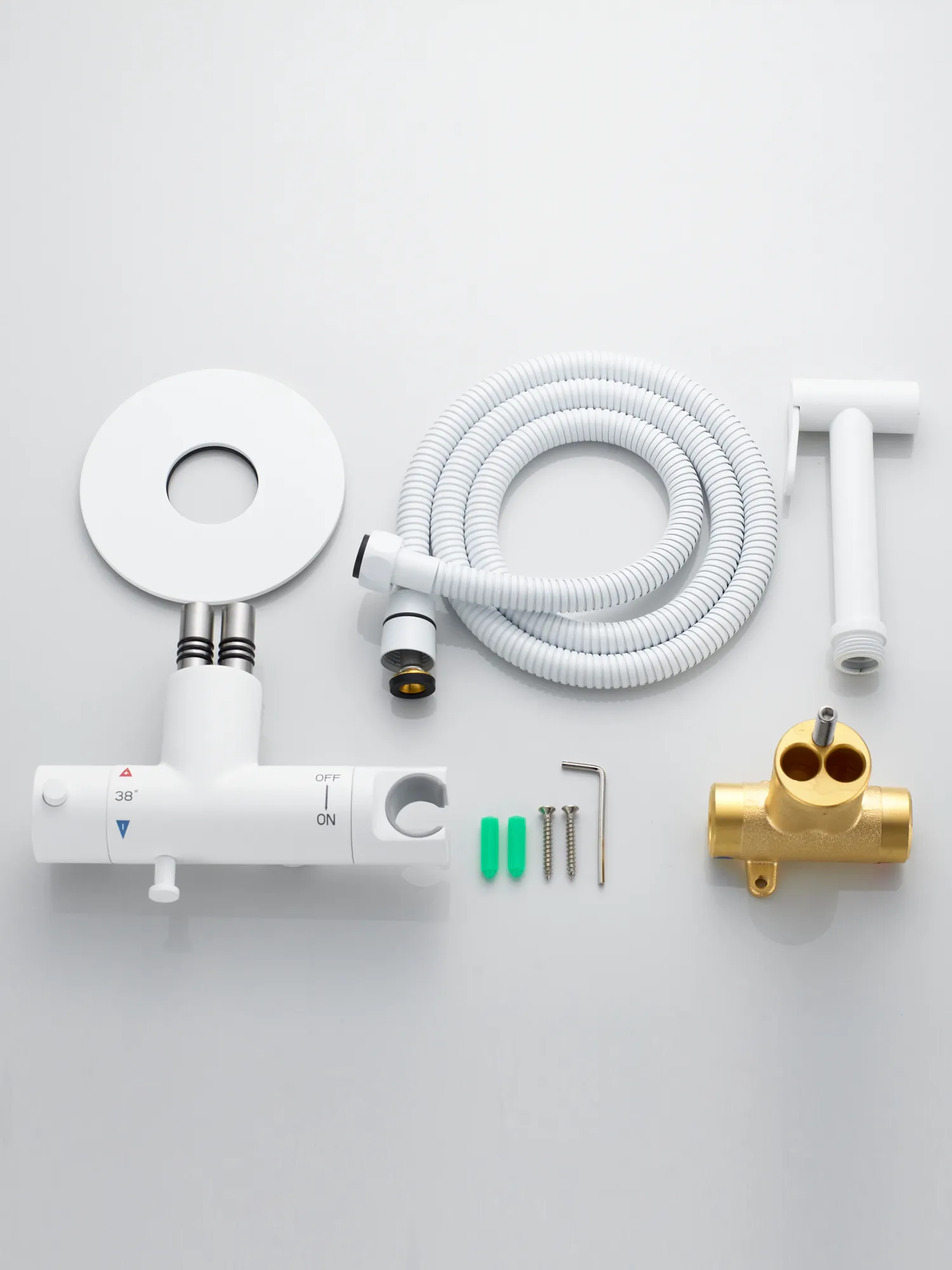 Гигиенический душ с термостатом Rose R915C, белый