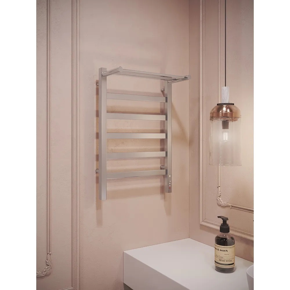 Полотенцесушитель электрический с полкой Terminus Ното П6 40х65 quick touch, хром