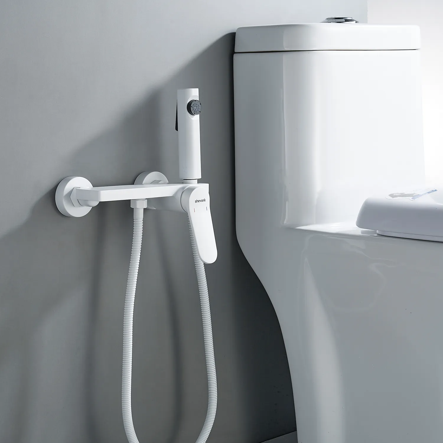 Гигиенический душ со смесителем Shevanik S4305C-1, белый