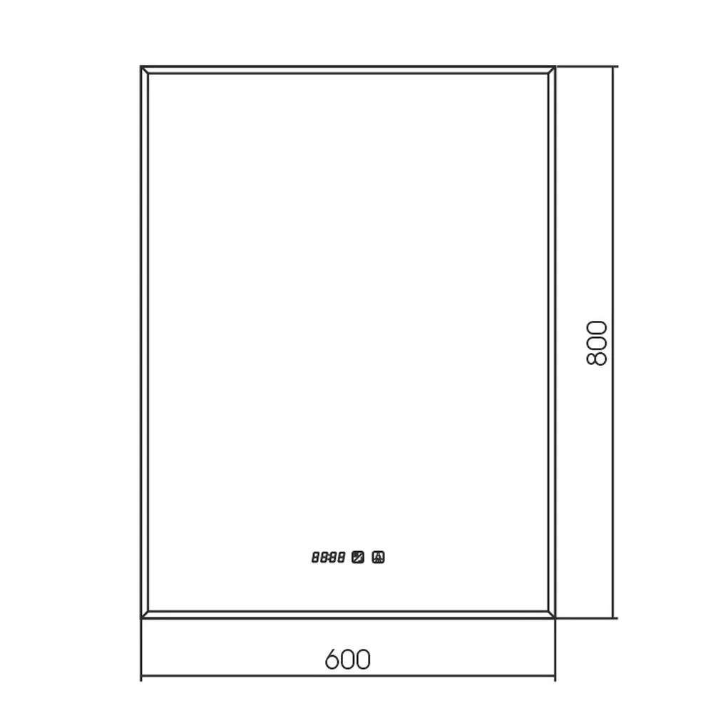 Зеркало Silver Mirrors Алмина 600х800 - 3 (подогрев, часы, сенсорный выключатель)