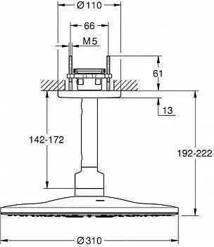 Верхний душ Grohe Rainshower SmartActive 26477000