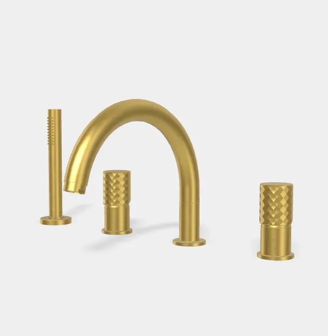 Смеситель для ванны и душа Fima Carlo Frattini Spillo Tech,  X Collection, золото брашированное (F3044TNXOS)