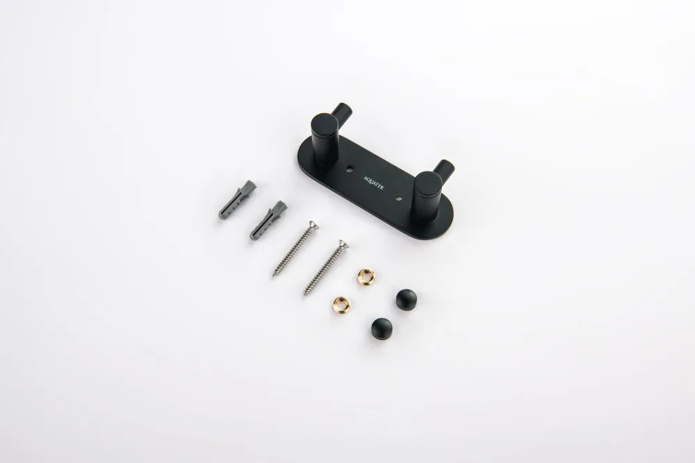 AQ4102MB ЕВРОПА крючок двойной, матовый черный