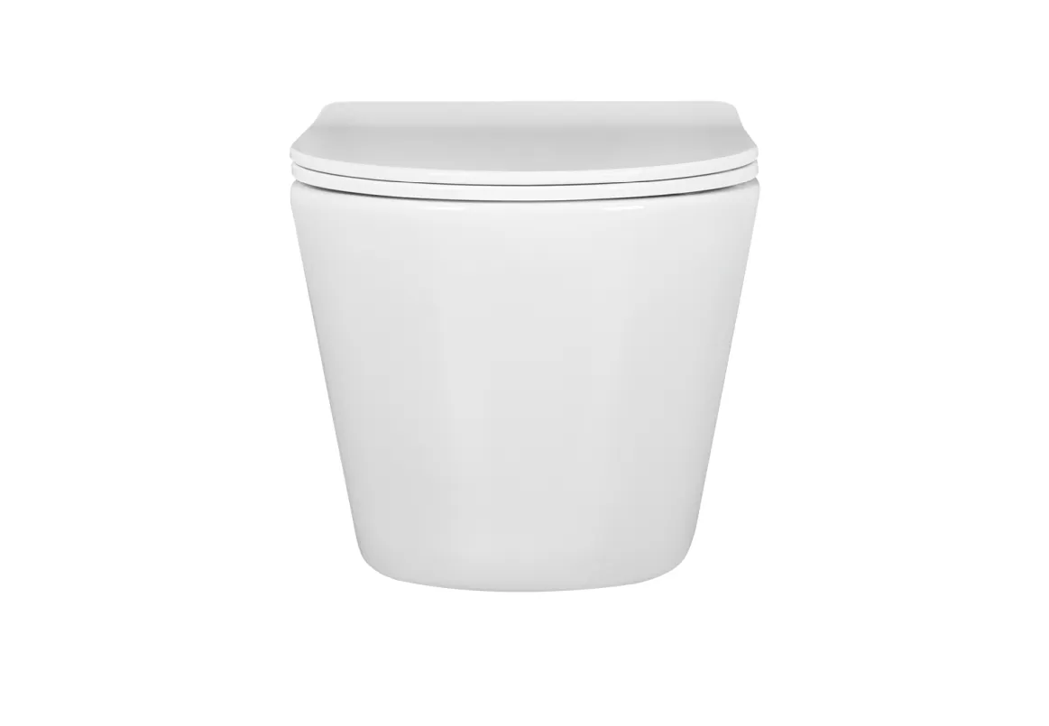 Унитаз-компакт подвесной AQUATEC ВЕГА TORNADO 490*360*320мм, тонкое сиденье с механизмом плавного закрывания, крепеж AQ1904T-00