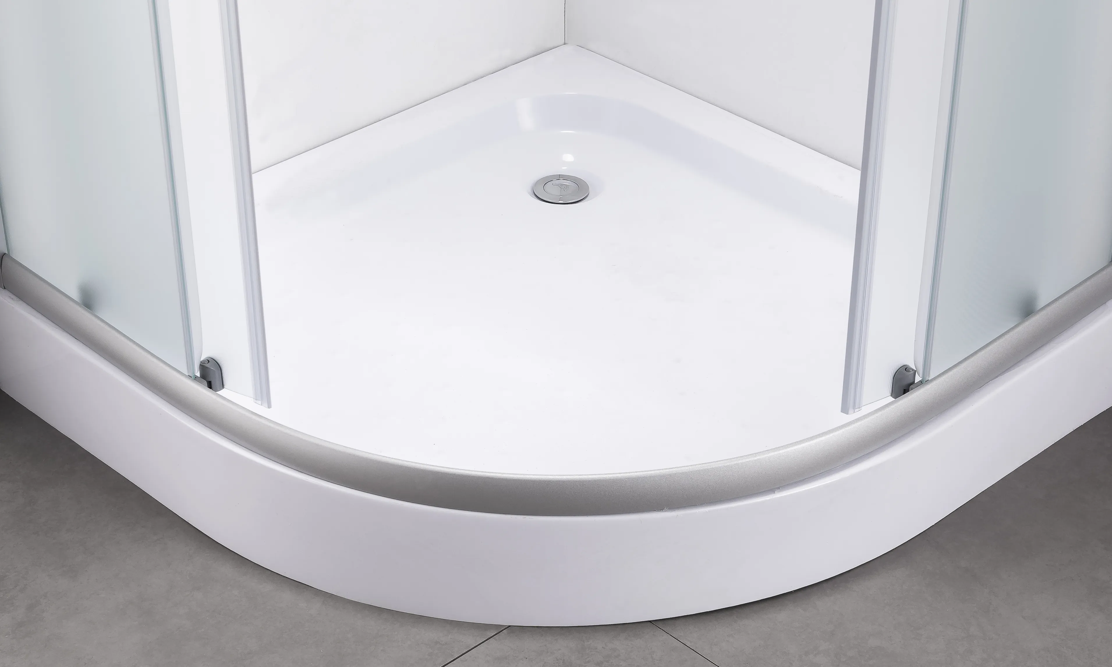 Душевой поддон OLIVE'S полукруглый, с сифоном, 900*900*125 мм, белый (P-90125CS-WH)