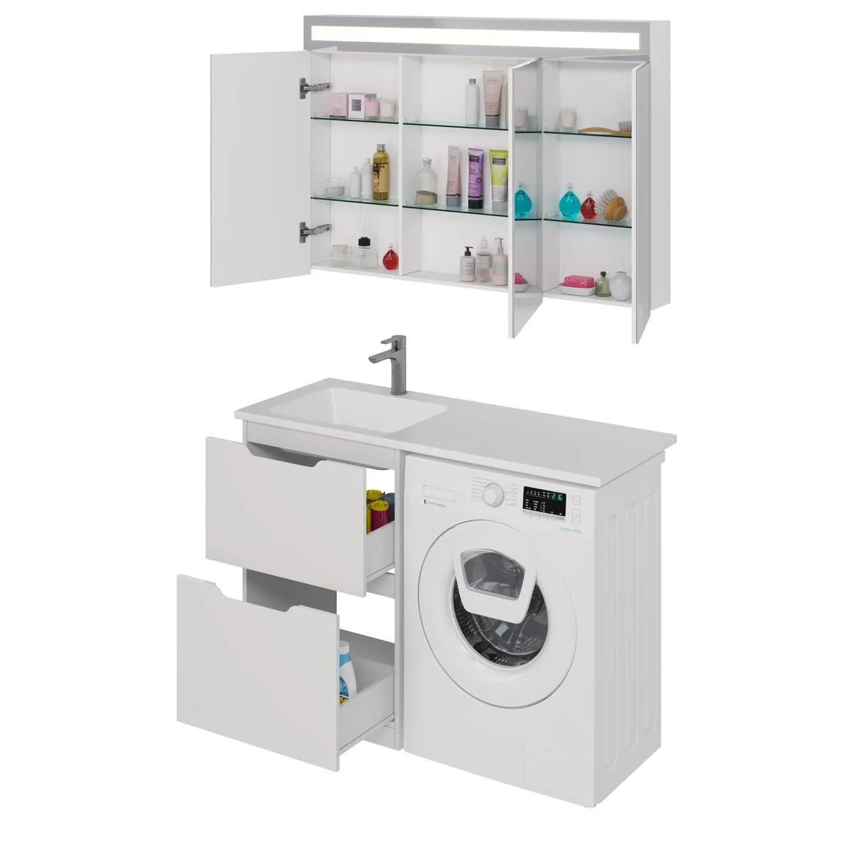 Тумба под раковину напольная Dreja Bona 60 см, белый