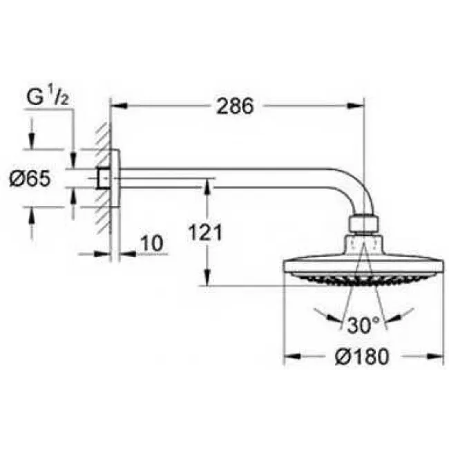 Душевой комплект Grohe Eurosmart 124440