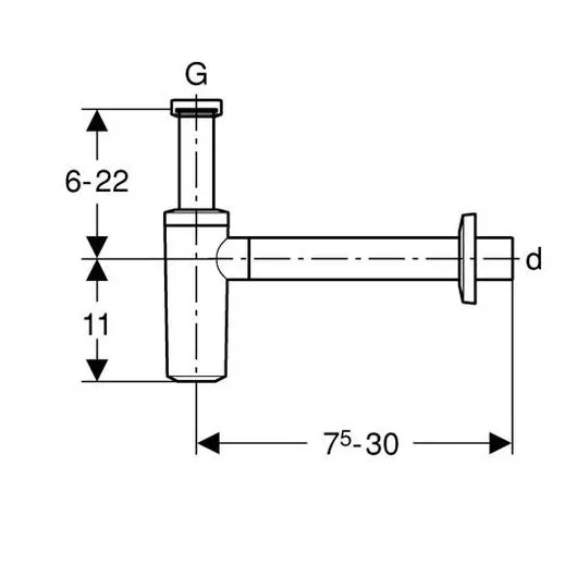 Сифон для раковины GEBERIT D40 (белый) 151.035.11.1