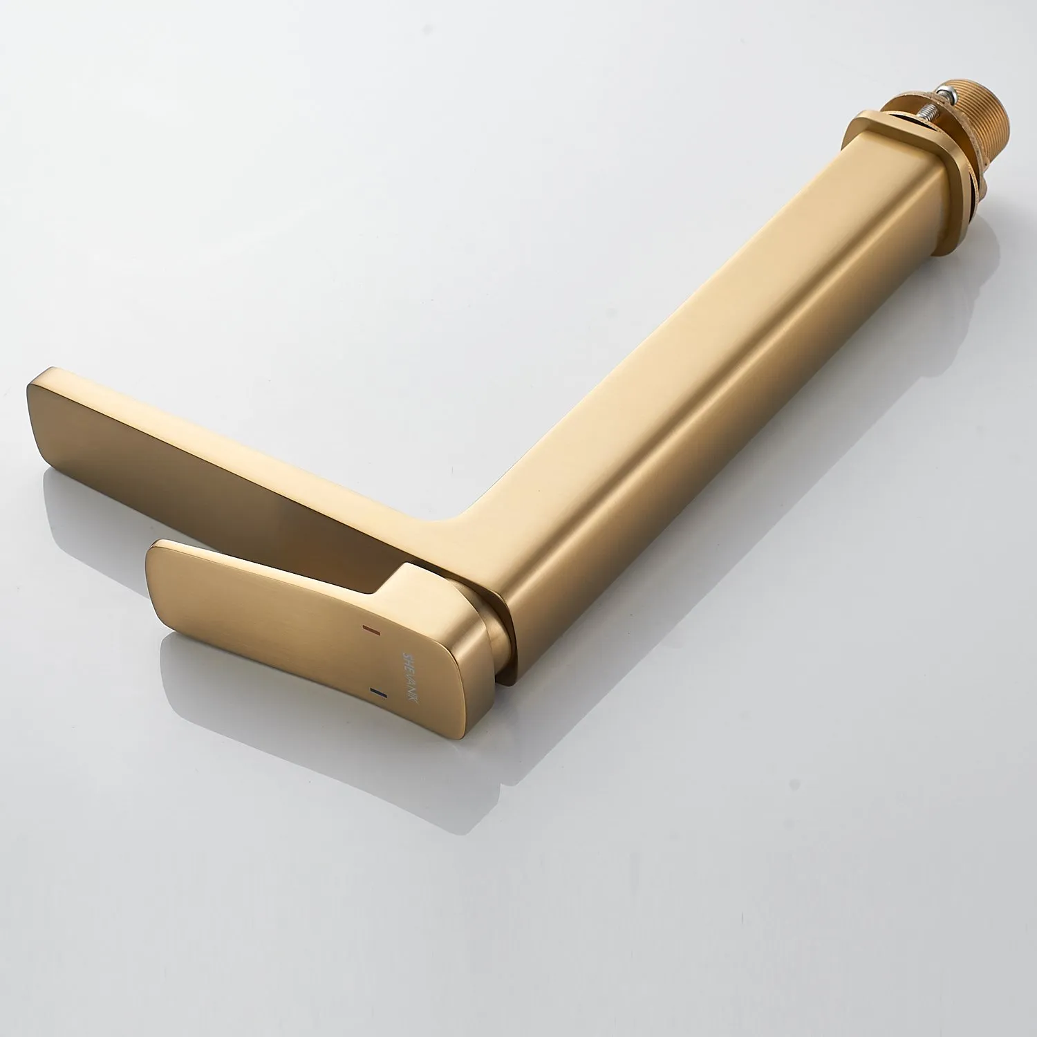 Смеситель для раковины Shevanik S9911G, золотой сатин