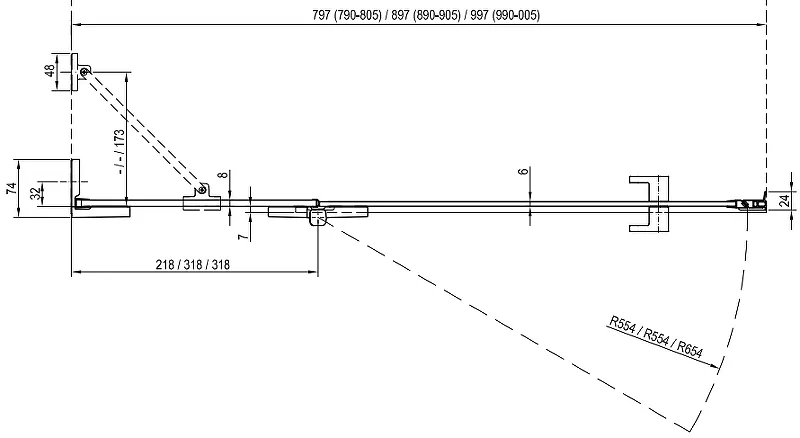 набор крепежа B SET BSD2-L 80,90 хром