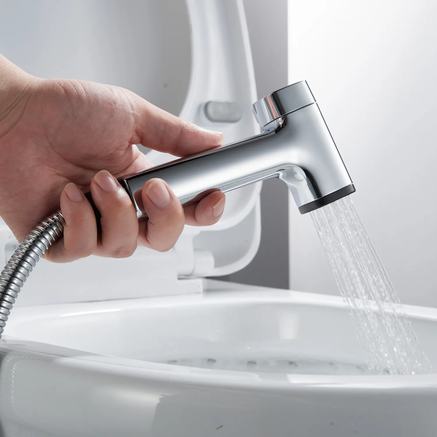 Гигиенический душ со смесителем Rose R2805-1, хром