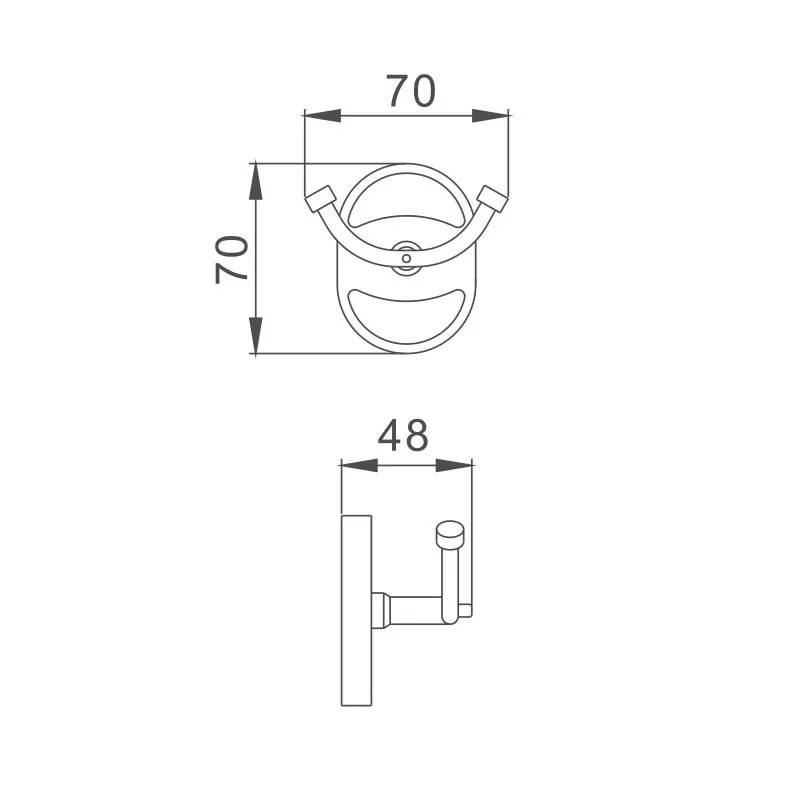 Крючок для ванной комнаты D-Lin D282700, хром