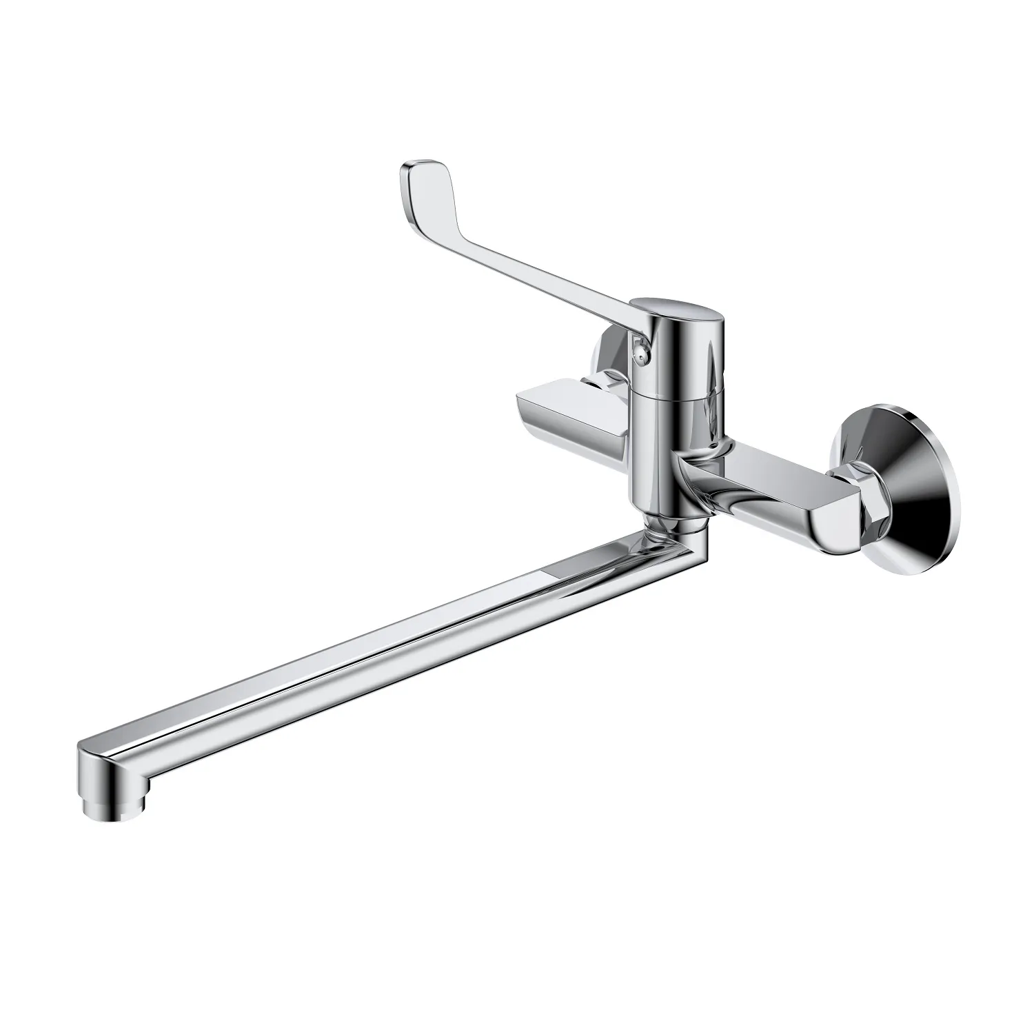 Смеситель для раковины с хирургической ручкой  Splenka S08.21, хром