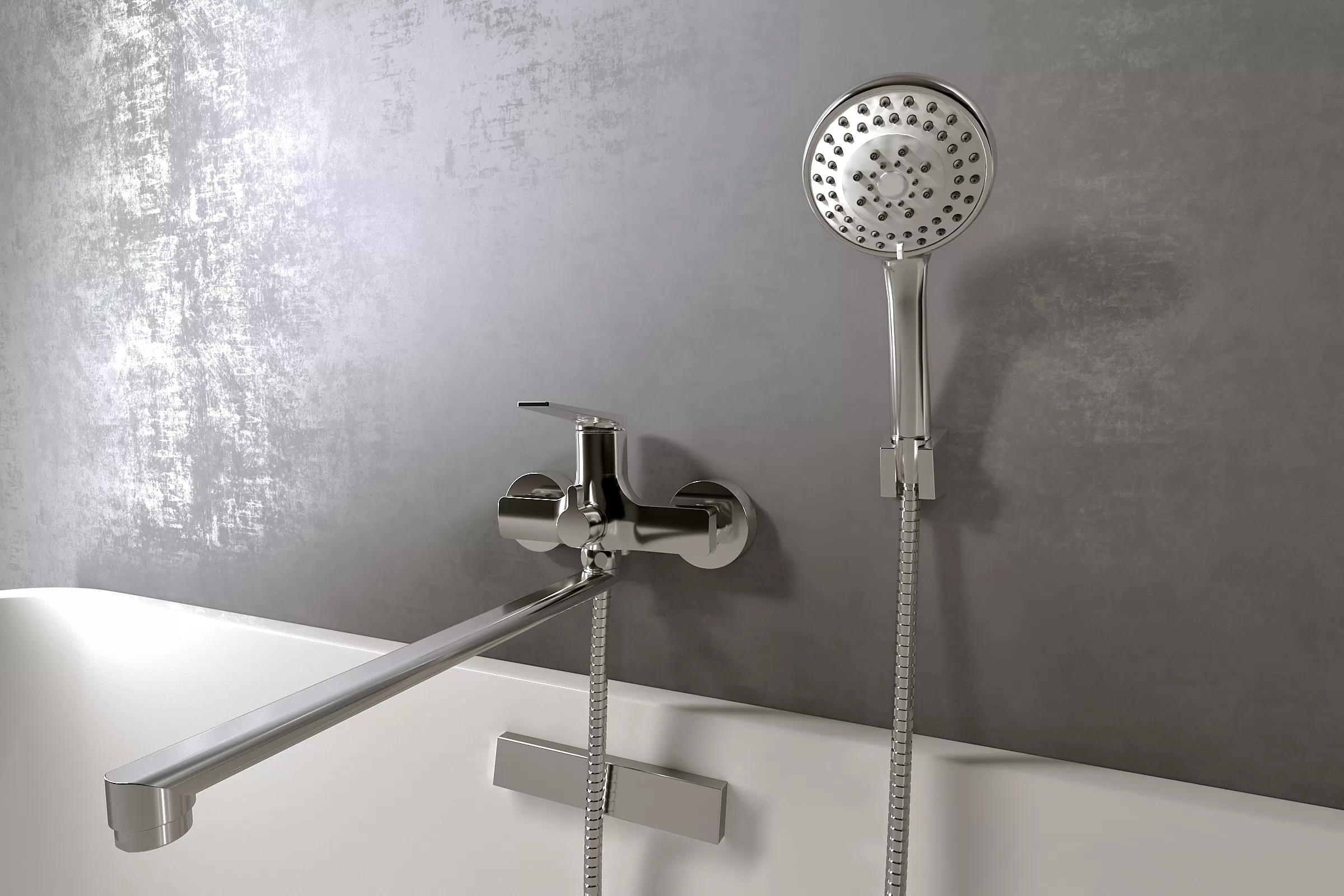 Смеситель для ванны ESKO "Istanbul" с аксессуарами (IT31)