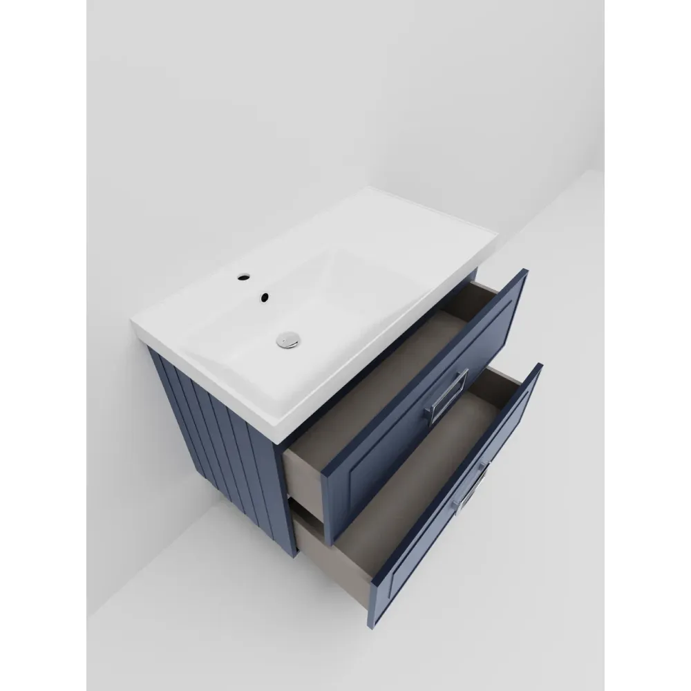 Тумба под раковину подвесная La Fenice Cubo TWIN FNC-01-CUB-BG-90-2, синяя