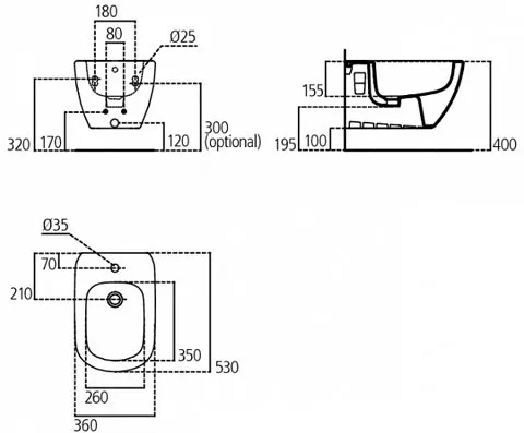 Биде подвесное Ideal Standard Tesi T457001