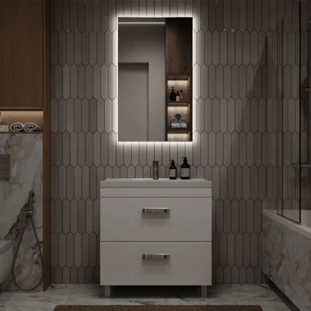 Тумба с раковиной напольная Velvex Orlando tn.ORL.CLA.80.2Y белый матовый, 80 см