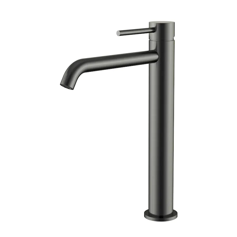 Смеситель для раковины высокий Knotlor SS-21/GM, оружейная сталь