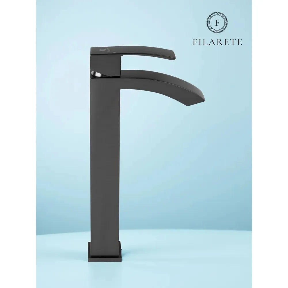 Смеситель для раковины высокий FILARETE Waterfall FL6010BG, графит
