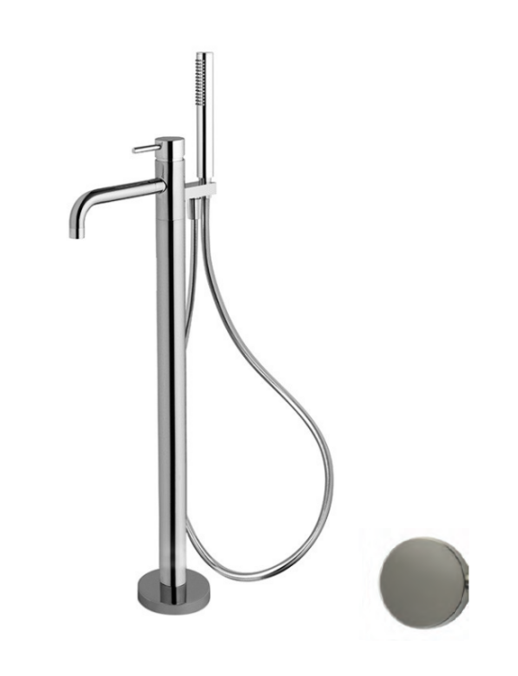 Смеситель для ванны Fima Carlo Frattini Spillo Up, брашированный никель (F3034/6NSN)