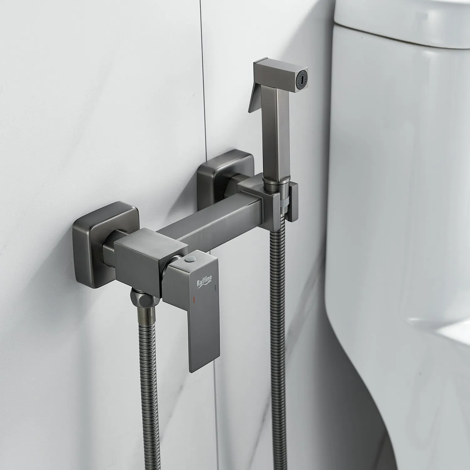 Гигиенический душ со смесителем Raffine F237T, оружейная сталь