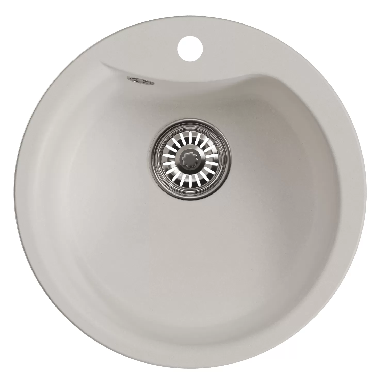 Мойкa MIXLINE ML-GM12 круглая  ультра-белая (341) 480мм (глуб. чаши 210) NEW (551838)
