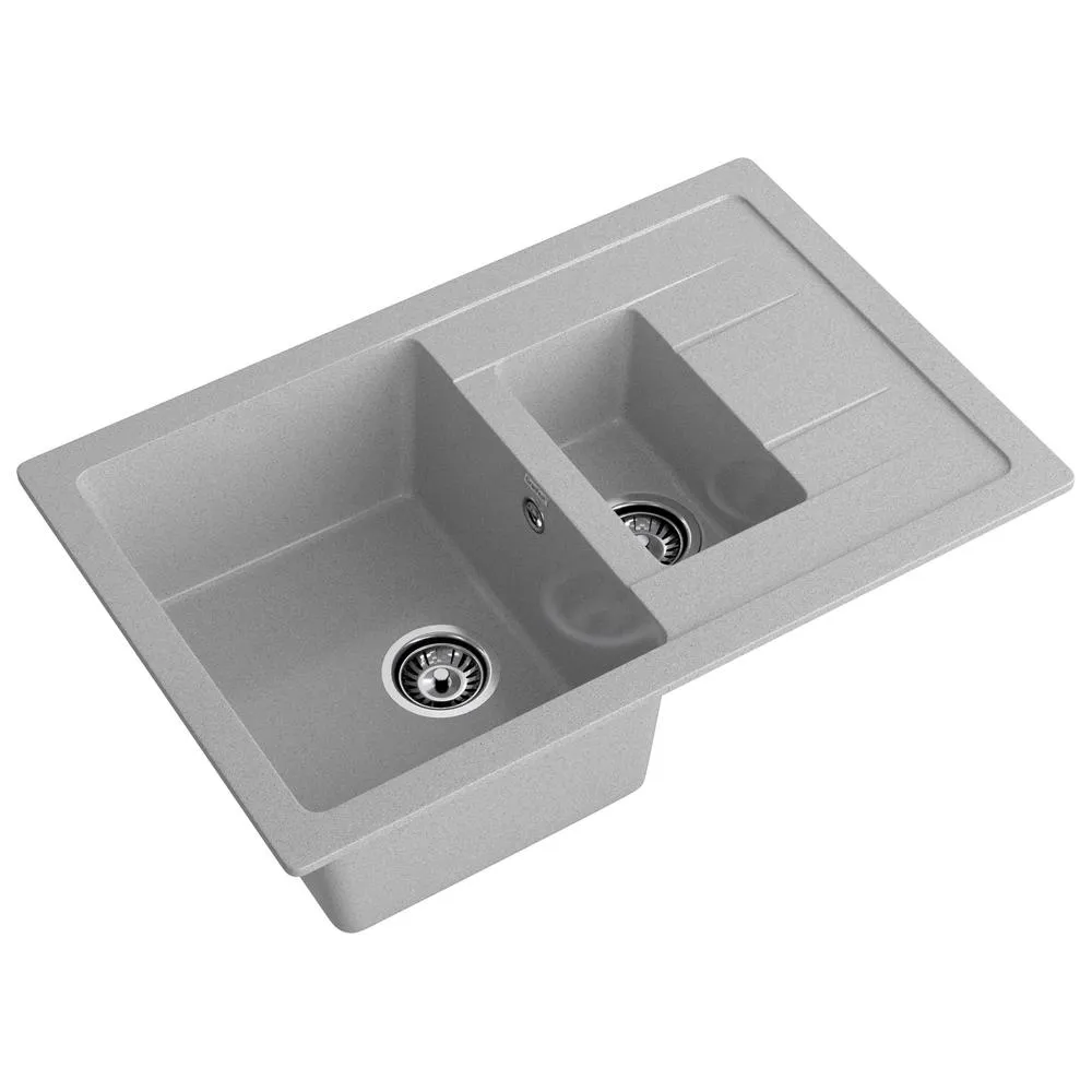 Кухонная мойка GranFest QUADRO 775KL, серый