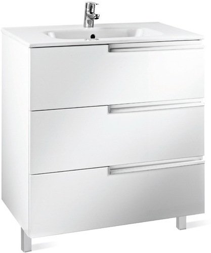 Тумба для ванной Roca Victoria Nord Ice Edition (ZRU9302835) (80 см) белый глянец