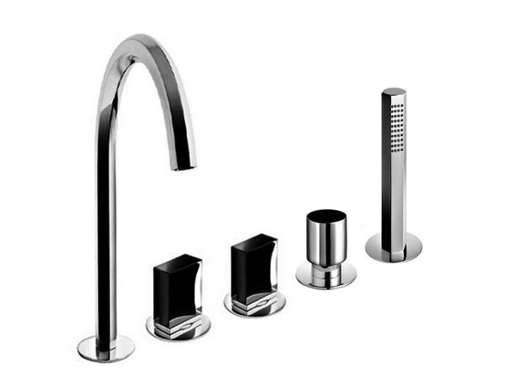 Смеситель для ванны и душа Fantini Venezia, Matt Gun Metal PVD (29 P5 N465S)