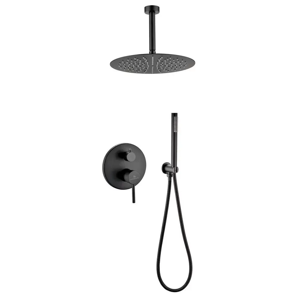 Душевая система встраиваемая (без излива) Grocenberg GB5099BL-4, черный