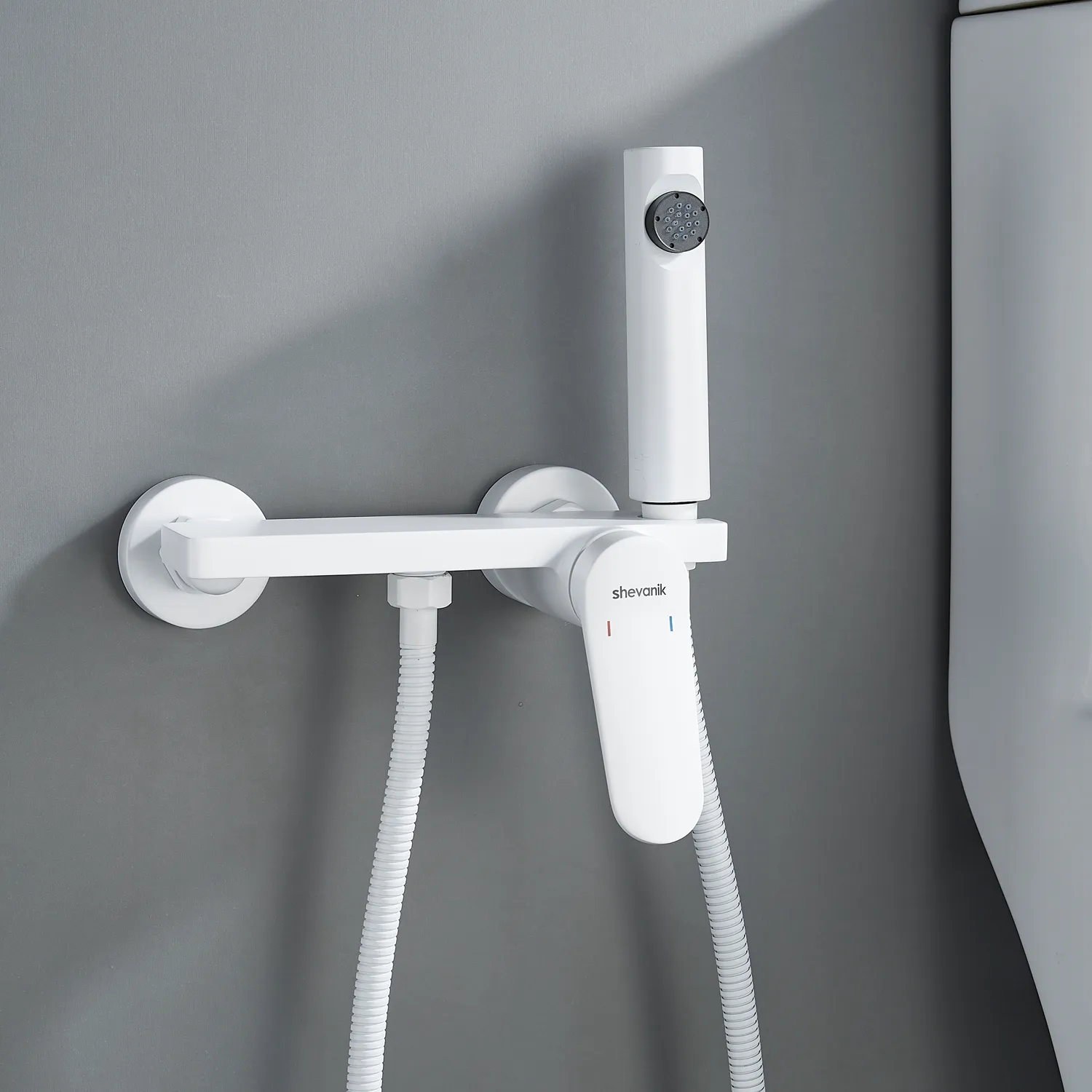 Гигиенический душ со смесителем Shevanik S4305C-1, белый