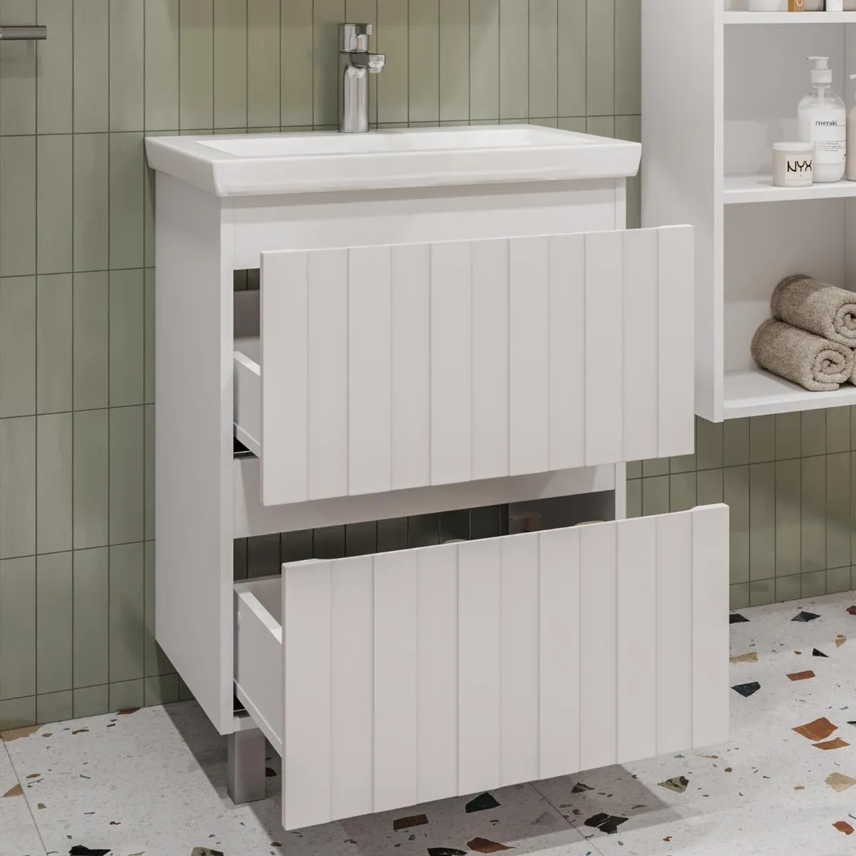 Тумба с раковиной напольная VIGO Finlay tn.FIN.COM.60.2Y, 60 см