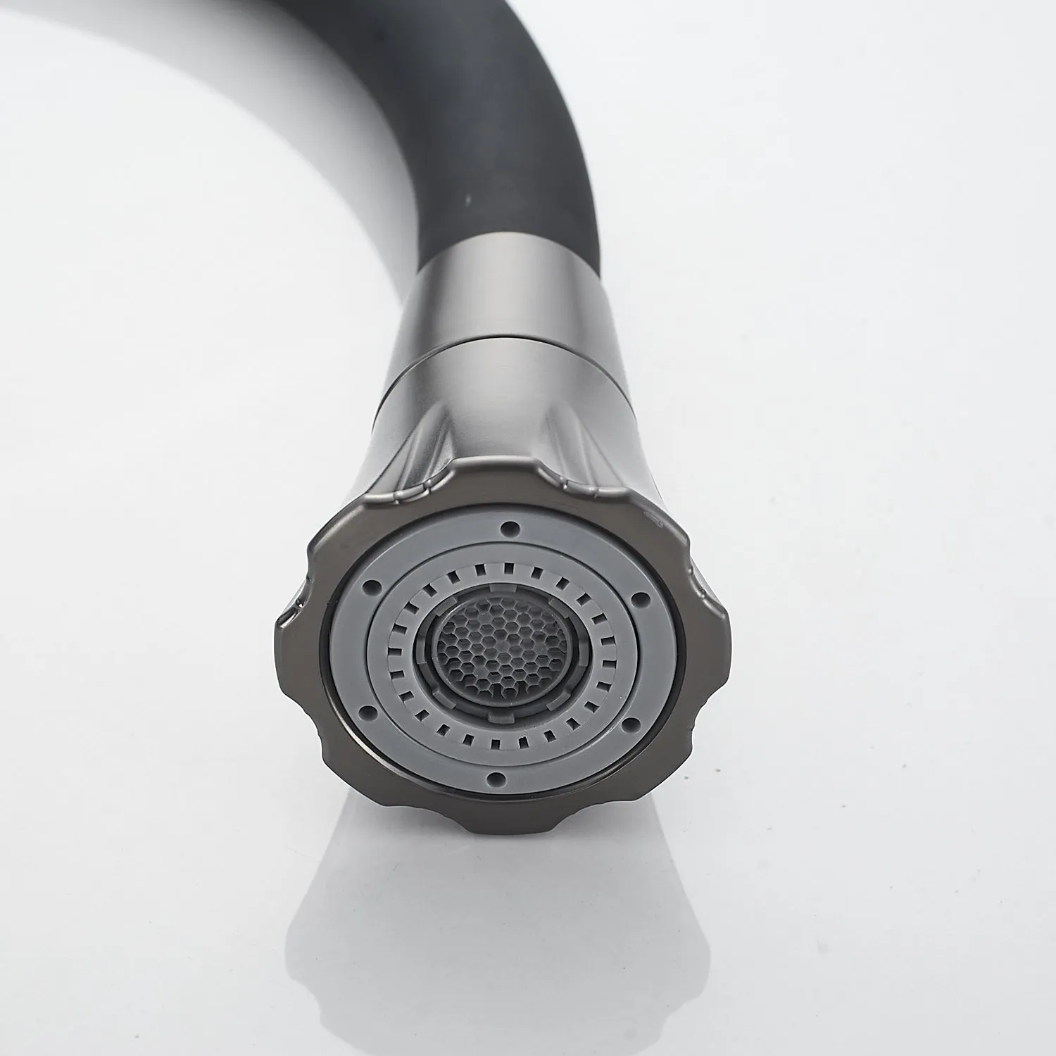 Смеситель для кухни с гибким изливом Raffine F303T-3, оружейная сталь