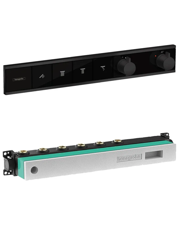 15382670S Set HG RainSelect термостатический смеситель для душа (15382670+15312180), матовый черный