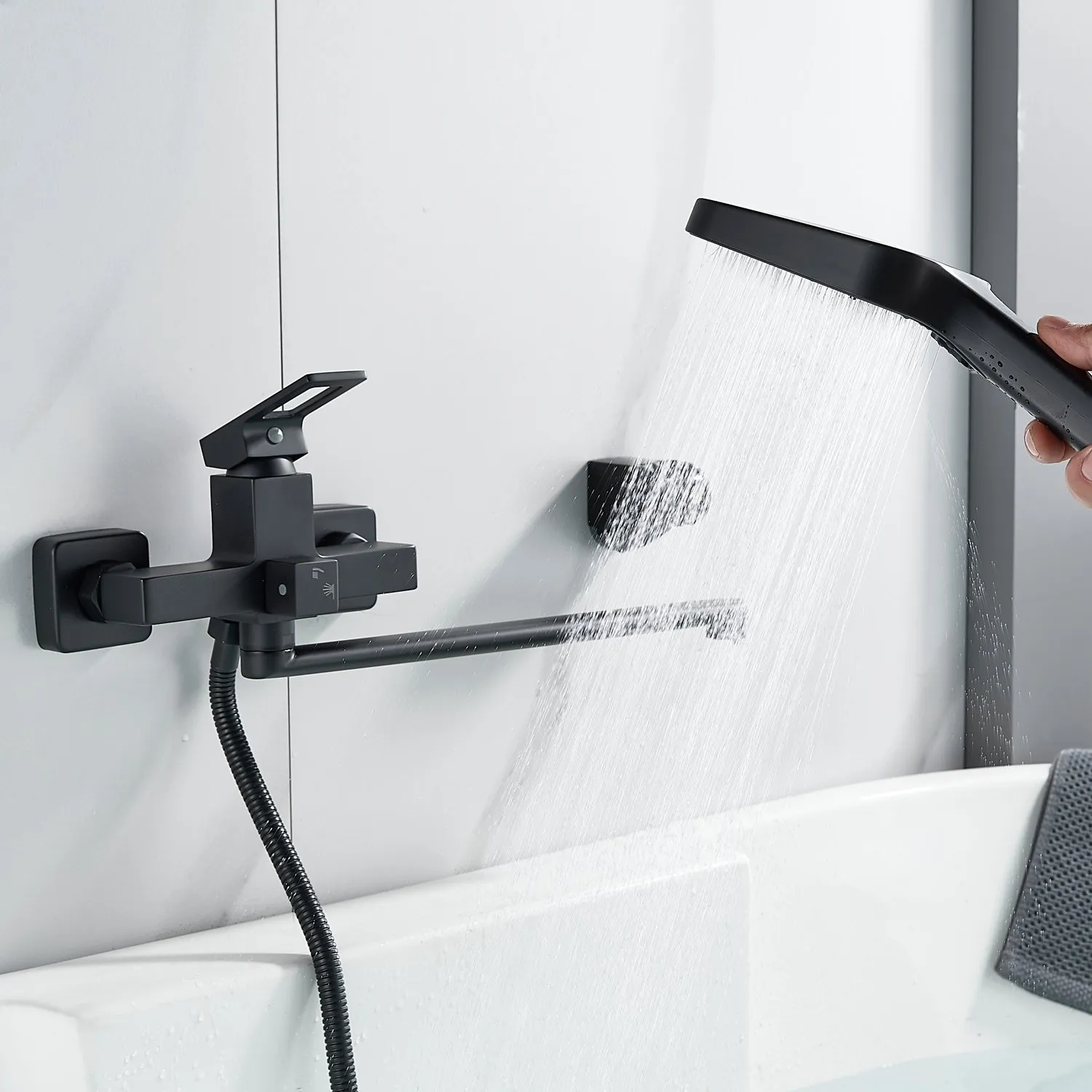 Смеситель для ванны Raffine F2296H, черный