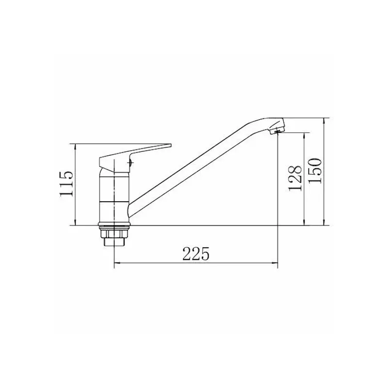 Смеситель для кухни FASHUN A4850RED, хром