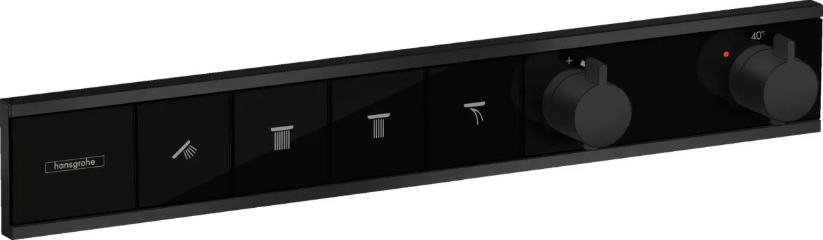 15382670S Set HG RainSelect термостатический смеситель для душа (15382670+15312180), матовый черный