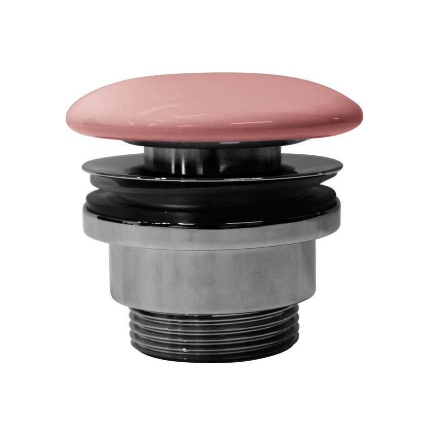 Донный клапан клик-клак GSI Spares для раковин/биде с переливом, розовый матовый Blush (PCS24)