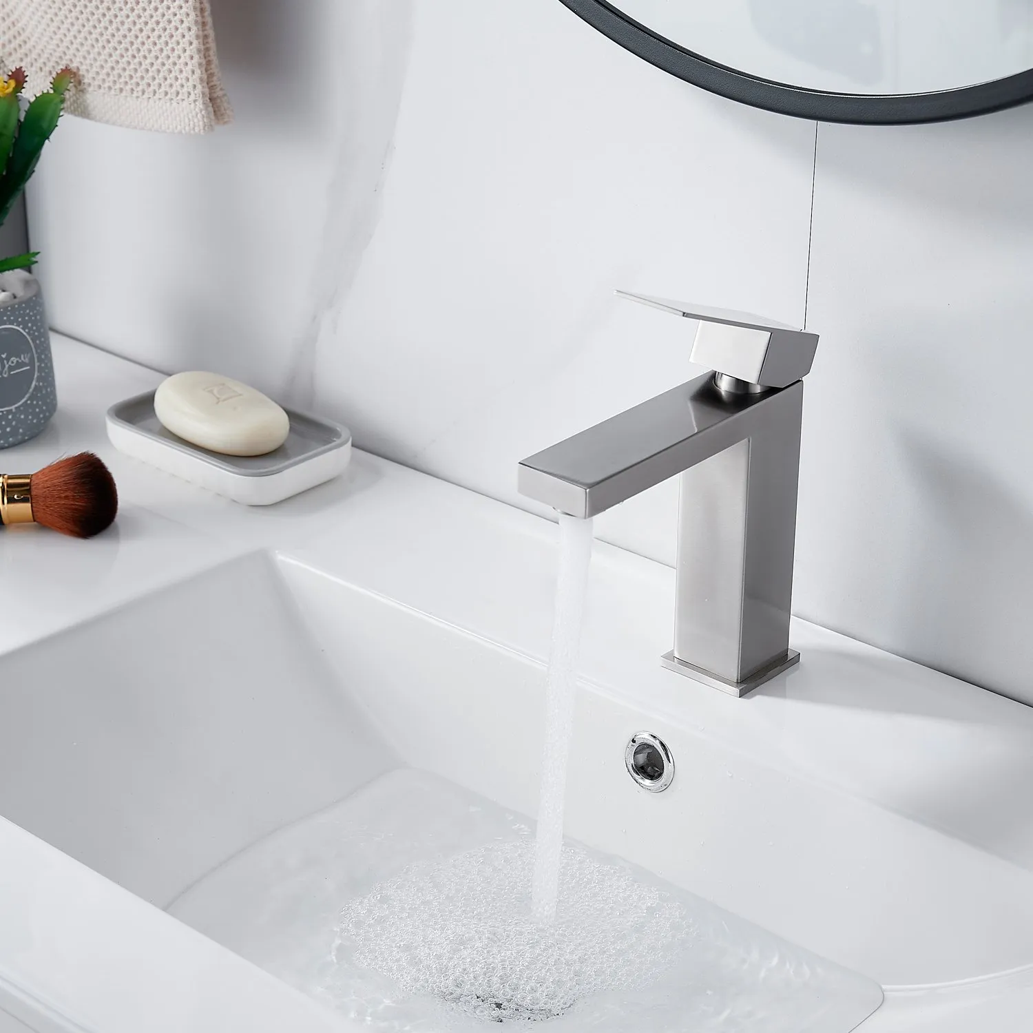 Смеситель для раковины Shevanik S7001L, сатин