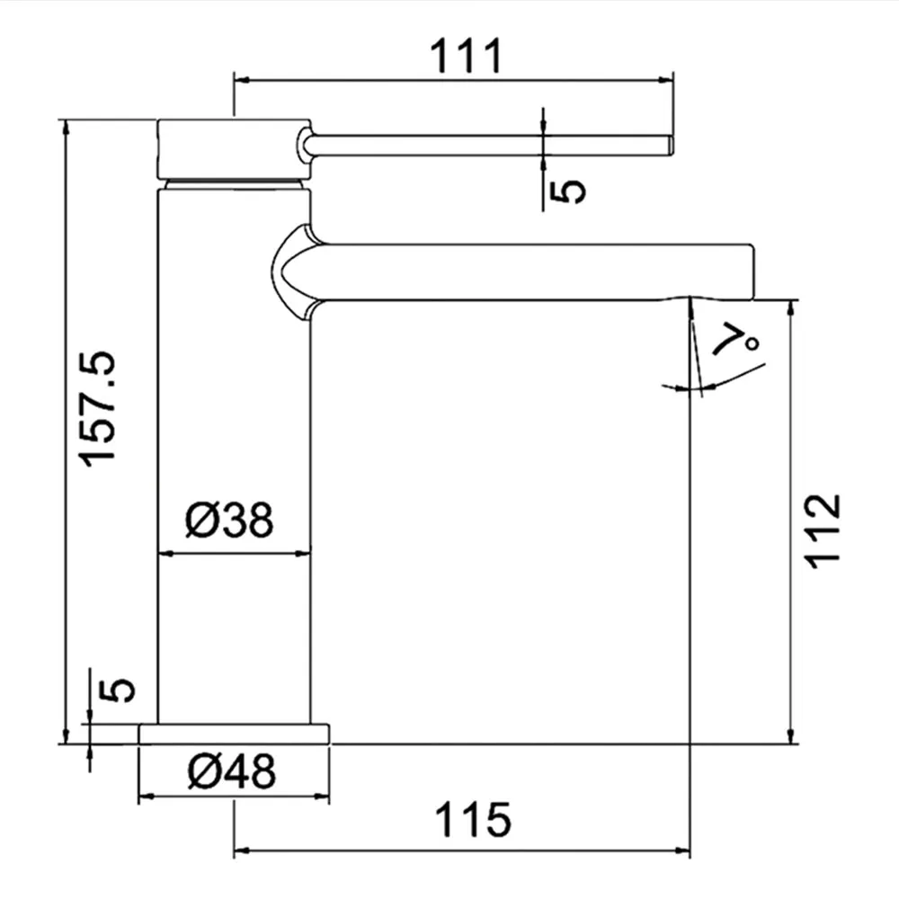 Смеситель для раковины Frap F1067-6, черный