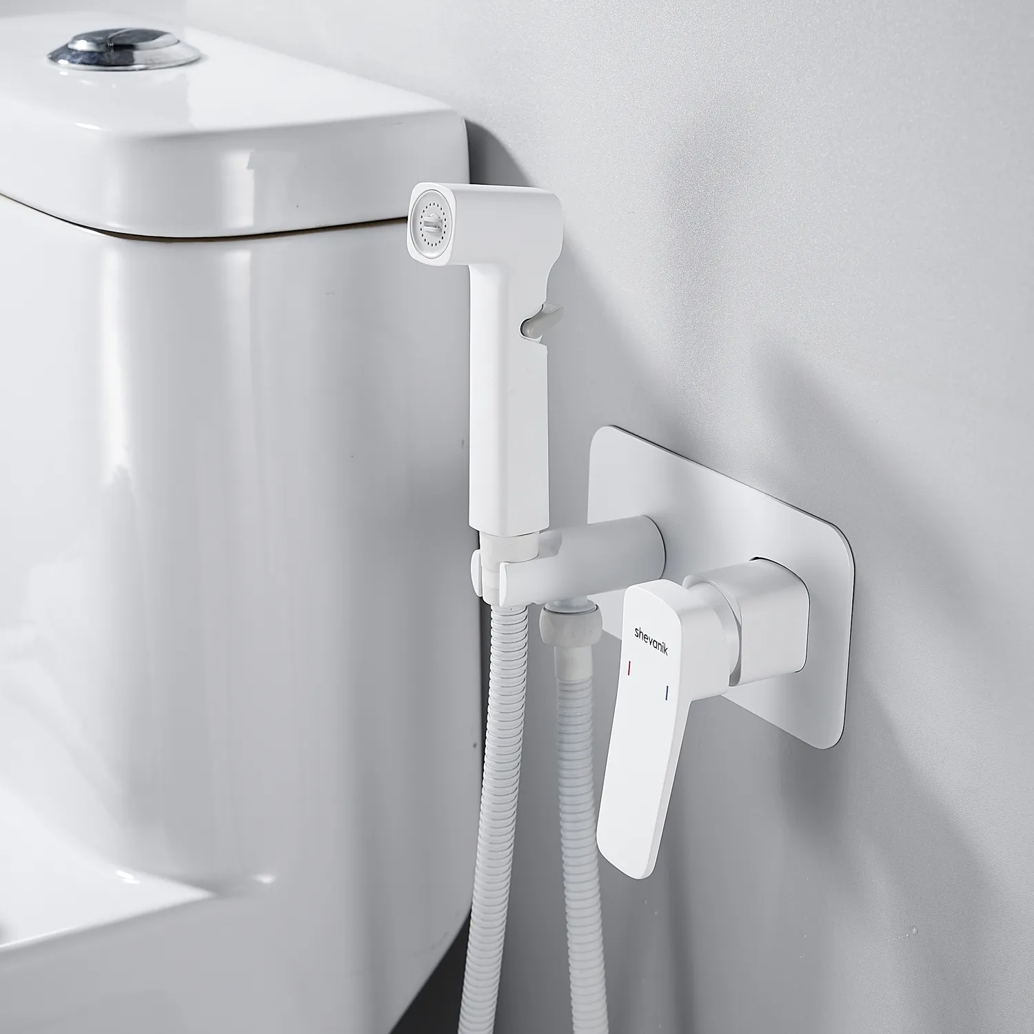 Гигиенический душ со смесителем Shevanik S9905C, белый