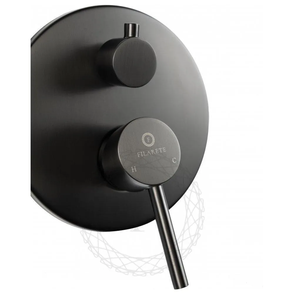 Душевая система встраиваемая FILARETE Roun FL1020BG, графит