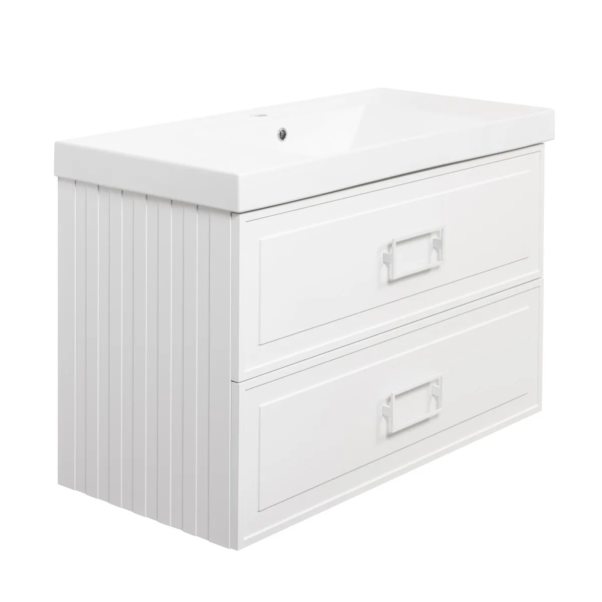 Тумба под раковину подвесная La Fenice Cubo TWIN FNC-01-CUB-B-100-2, белая