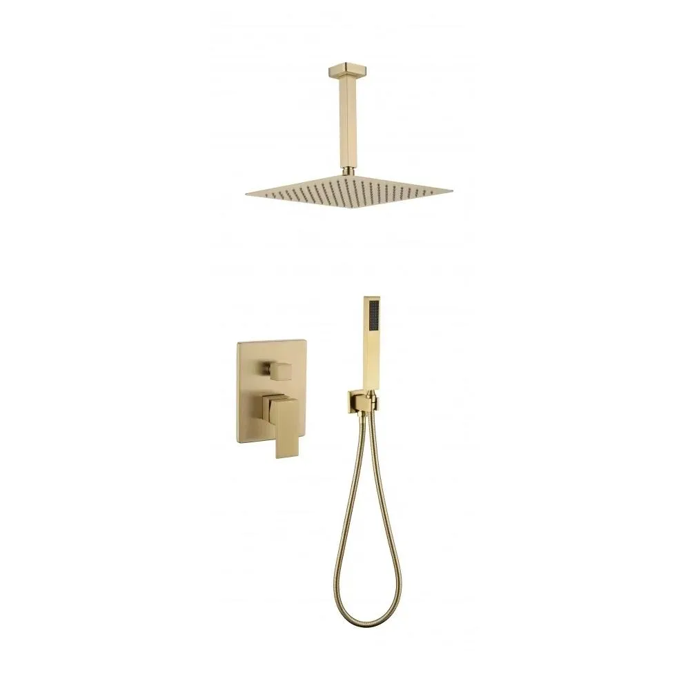 Душевая система встраиваемая (без излива) Grocenberg GB5089MG-4, матовое золото