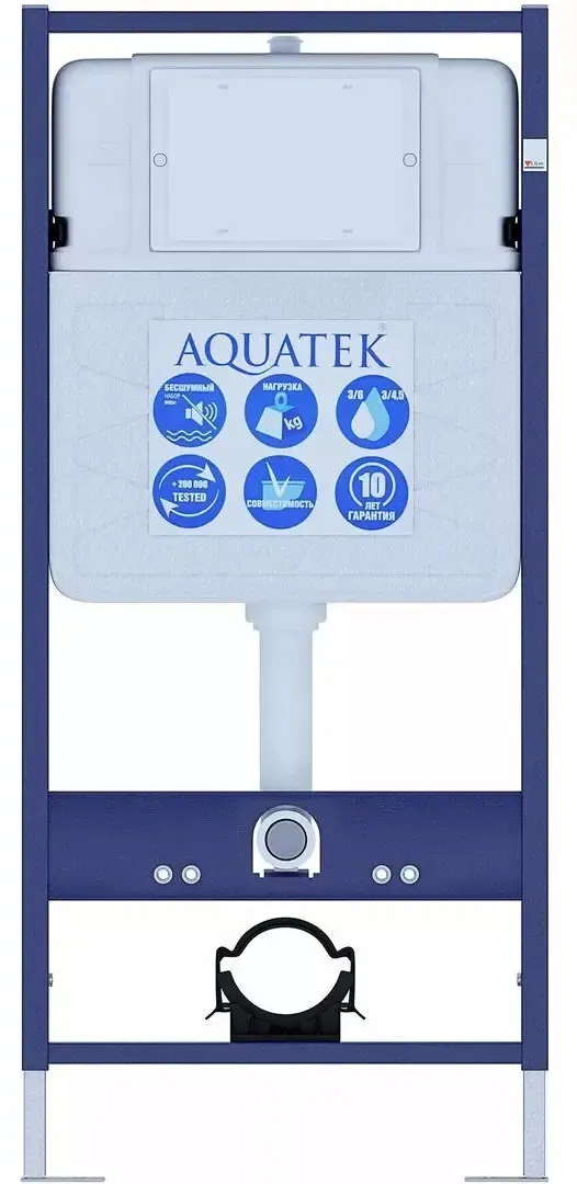 SET AQUATEK ЕВРОПА (рама AQUATEK Standard INS-0000012(без клавиши и крепежа)+унитаз ЕВРОПА AQ1901-00 с тонким сиденьем soft-close