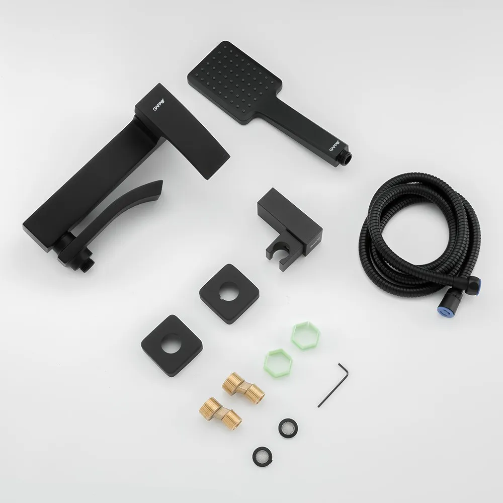 Смеситель для ванны GAPPO G3207-6, черный