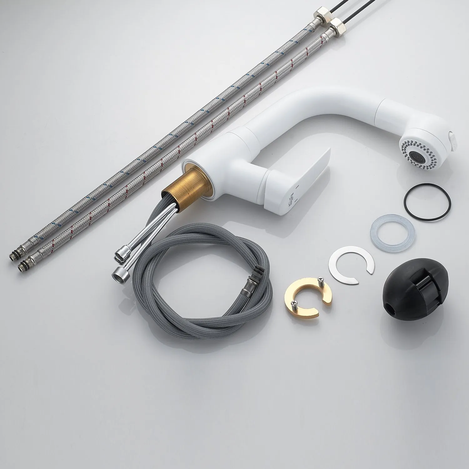 Смеситель для раковины многофункциональный Raffine F291C, белый