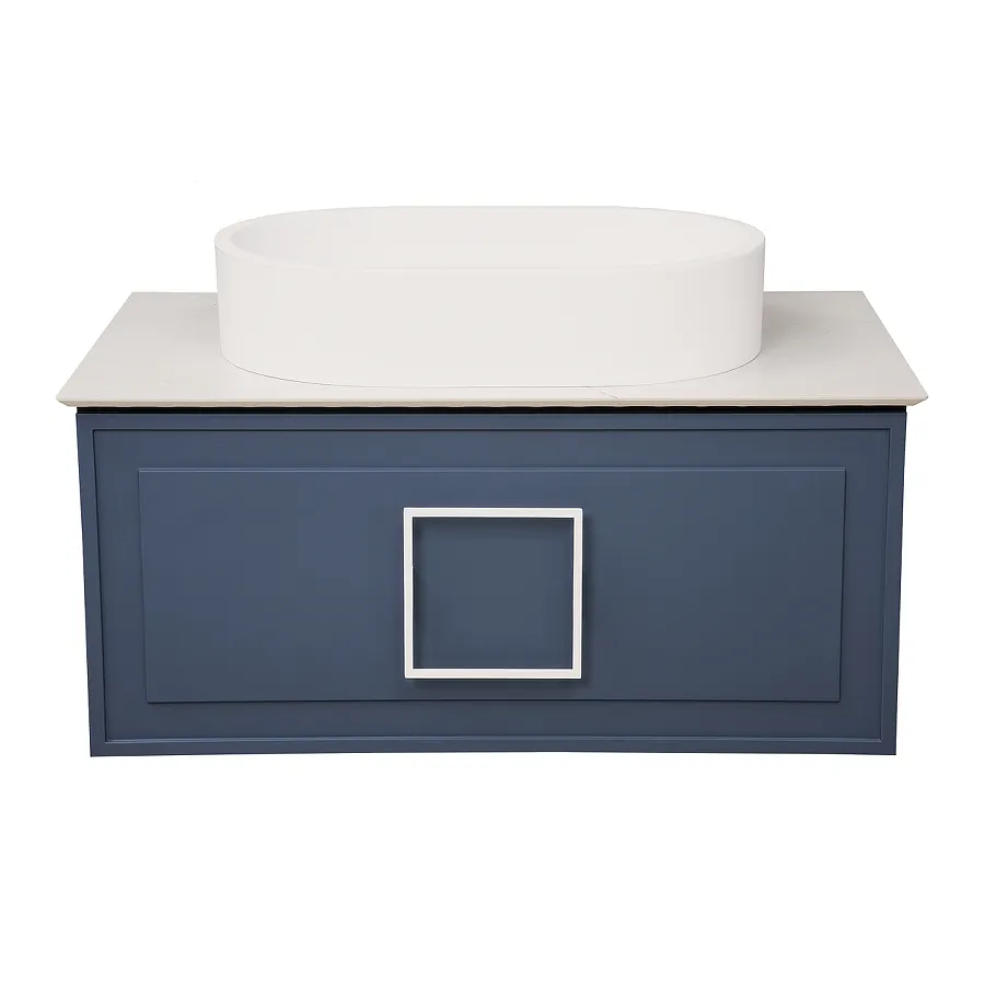 Тумба под раковину подвесная La Fenice Cubo FNC-01-CUB-BG-80, синяя