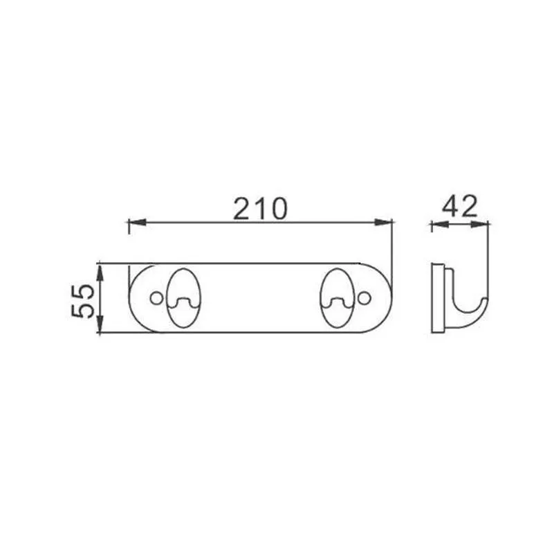 Планка с крючками для полотенец D-Lin D282310, хром