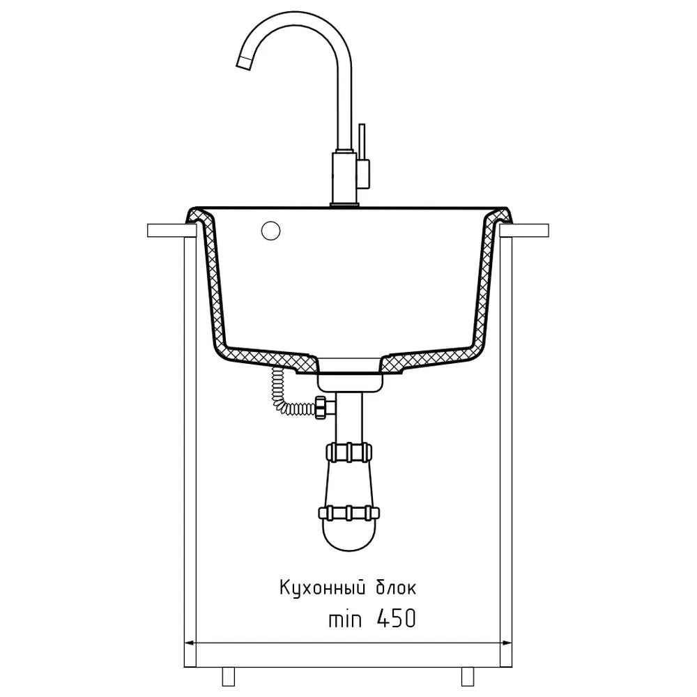 Кухонная мойка GranFest GF-LV-420, терракот